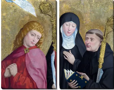 Модульная картина Святые Иоанн Богослов, Схоластика и Бенедикта (Saints John the Evangelist, Scholastica and Benedict)