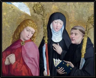 Картина Святые Иоанн Богослов, Схоластика и Бенедикта (Saints John the Evangelist, Scholastica and Benedict)