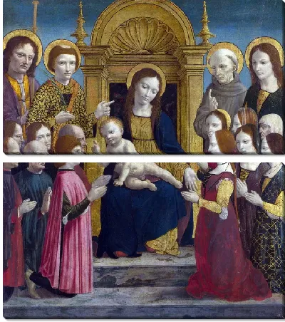 Модульная картина Мадонна с младенцем и святыми (The Virgin and Child with Saints)