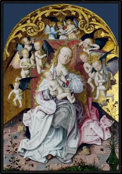 Картина Мадона с младенцем и музыкантами ангелами (The Virgin and Child with Musical Angels)
