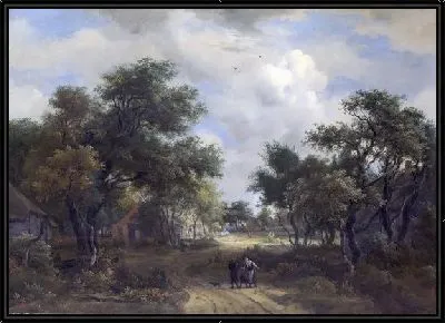 Дорога возле деревни (A Road winding past Cottages)