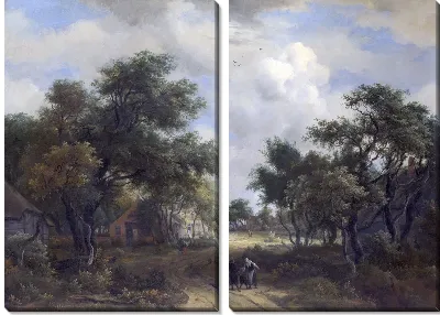 Дорога возле деревни (A Road winding past Cottages)