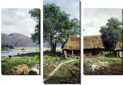 Картина Прибрежная усадба (Riverside Farmstead)