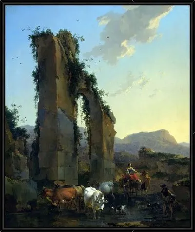 Картина Крестьяне у разрушенного акведука (Peasants by a Ruined Aqueduct)