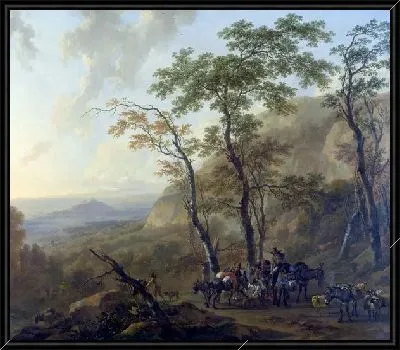 Картина Горный пейзаж с погонщиками мулов (Mountainous Landscape with Muleteers)