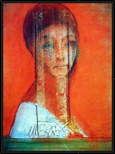 Картина Девушка (Veiled Woman. This rock once invisible)