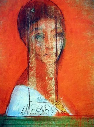Картина Девушка (Veiled Woman. This rock once invisible)