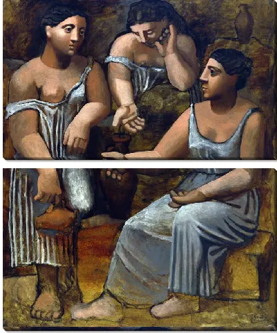 Модульная картина Три женщины у ручья (Three Women at the Spring)