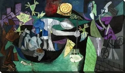 Картина маслом Ночная рыбалка на Антибах (Night Fishing at Antibes)