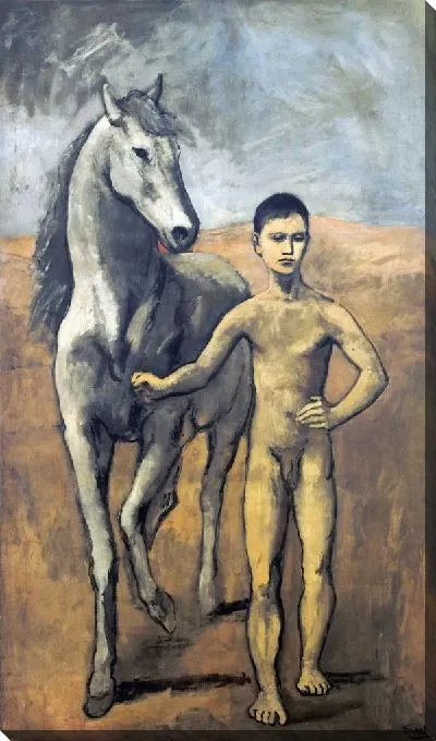 Картина маслом Мальчик ведущий лошадь (Boy Leading a Horse)