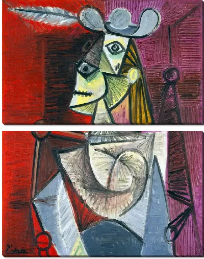 Модульная картина Женщина в кресле (Woman in an Armchair)