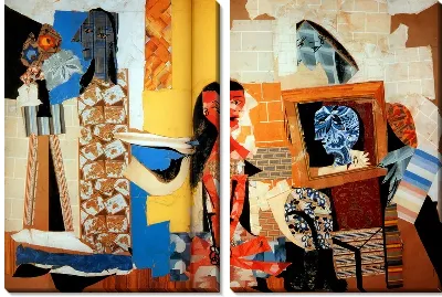 Модульная картина Женщина расчесывает волосы (Women at their toilette)