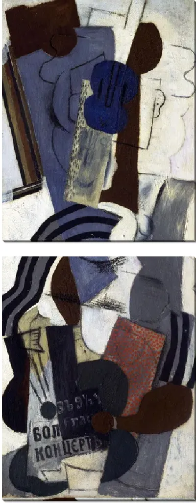 Модульная картина Женщина с гитарой (Woman with a Guitar)