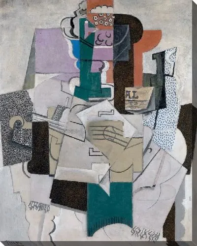 Картина маслом Блюдо, бутылка и скрипка (Fruit Dish, Bottle and Violin)