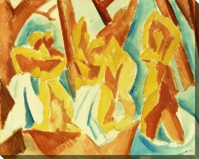 Постер Купальщицы в лесу (Bathers in a Forest)