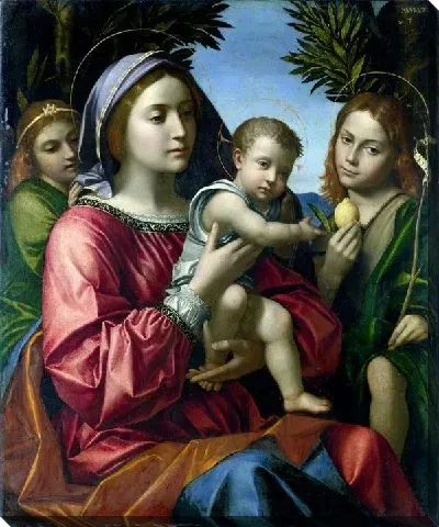 Картина Мадонна с младенцем и Креститель (The Virgin and Child with the Baptist and an Angel)