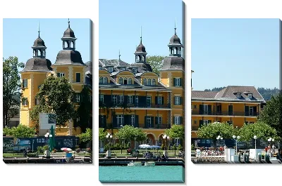 Модульная картина Отель у озера