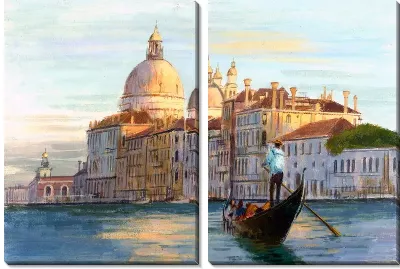 Модульная картина По каналам Венеции