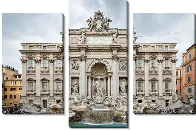 Модульная картина Итальянский фонтан