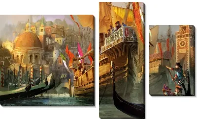 Модульная картина Венецианский карнавал