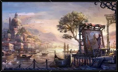 Картина Художник и Венеция 2