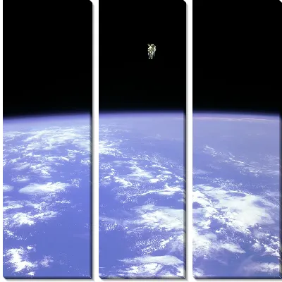 Модульная картина Космонавт на орбите