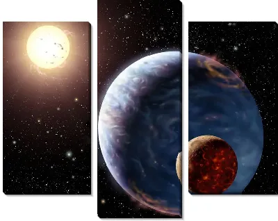 Модульная картина В глубинах космоса