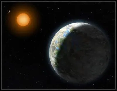 Картина Земля и Солнце