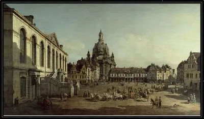 Вид на Ноймаркт в Дрездене со стороны Юденхоф