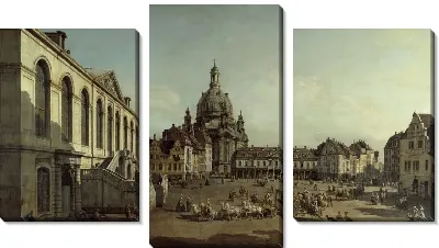 Вид на Ноймаркт в Дрездене со стороны Юденхоф