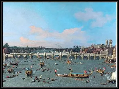 Картина Вестминстерский мост с шествием лорд-мэра на Темзе