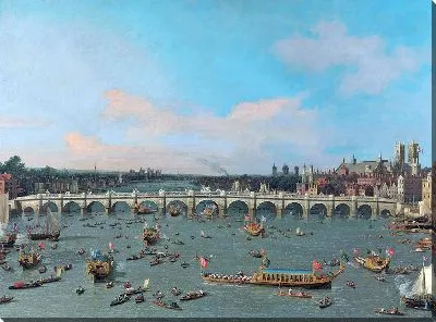 Картина Вестминстерский мост с шествием лорд-мэра на Темзе