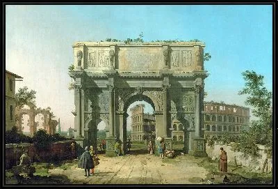 Вид на арку Константина с Колизеем