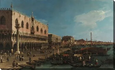 Пирс к Рива дельи Скьявони с колонной Святого Марка