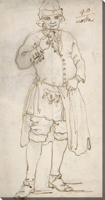 Картина Человек курит трубку