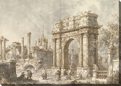 Каприччио с римской триумфальной аркой