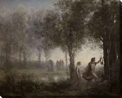 Картина Орфей, ведущий Эвридику из подземного мира