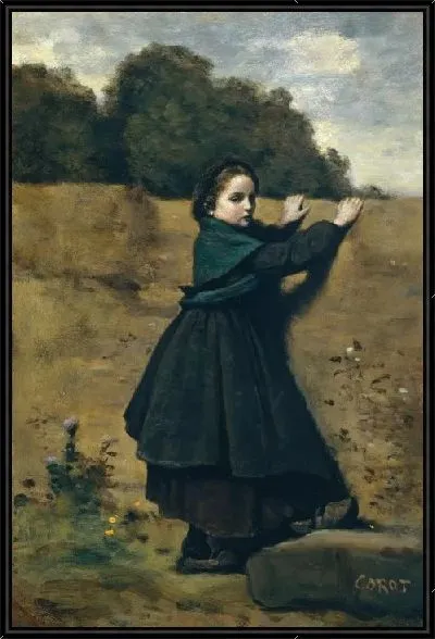 Картина Любопытная маленькая девочка