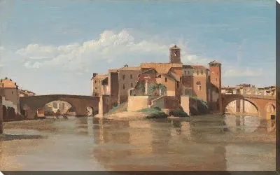 Картина Остров и мост Сан-Бартоломео, Рим