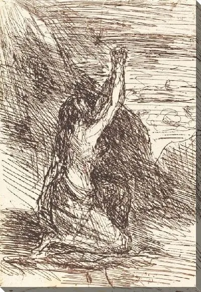 Картина Мария Магдалина на коленях (Мадлен Гену)