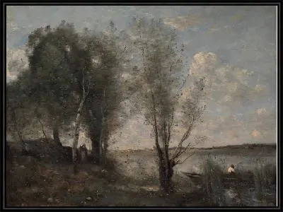 Картина Лодочник среди камыша
