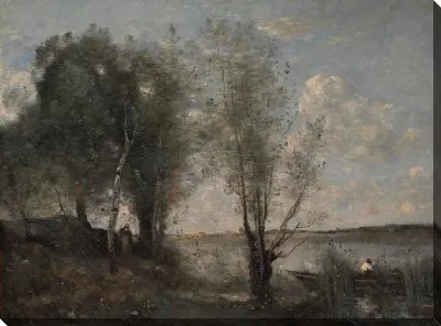 Картина Лодочник среди камыша