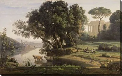 Итальянский пейзаж (Местечко Италии, Восходящее солнце)