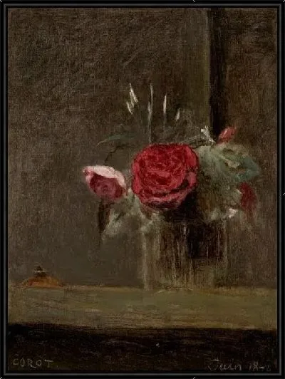 Картина Розы в стакане