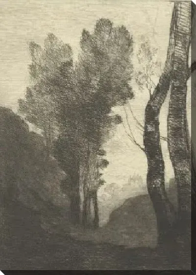 Картина Пейзаж с деревьями под Римом