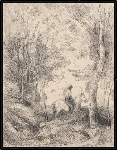 Картина Великий всадник в лесу