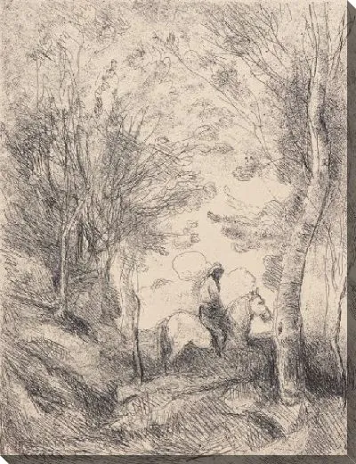 Картина Великий всадник в лесу