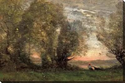 Картина Рыбак: вечерний эффект