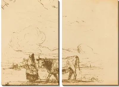 Картина Корова и ее хранитель