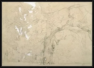 Картина Молодой человек перед дубом